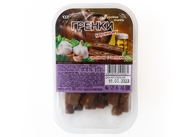 Сурские гренки Чеснок с зеленью (100 гр) в Пензе