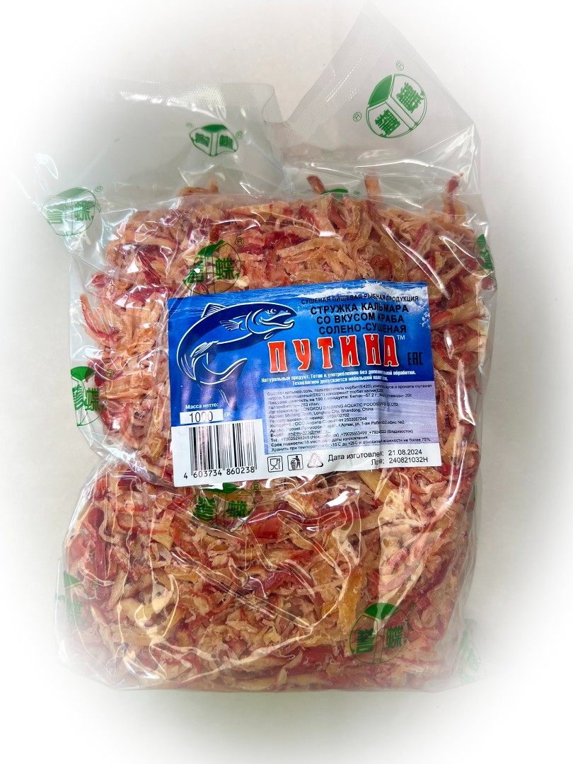 Кальмар стружка со вкусом краба "Розовая" (ПУТИНА) в Пензе